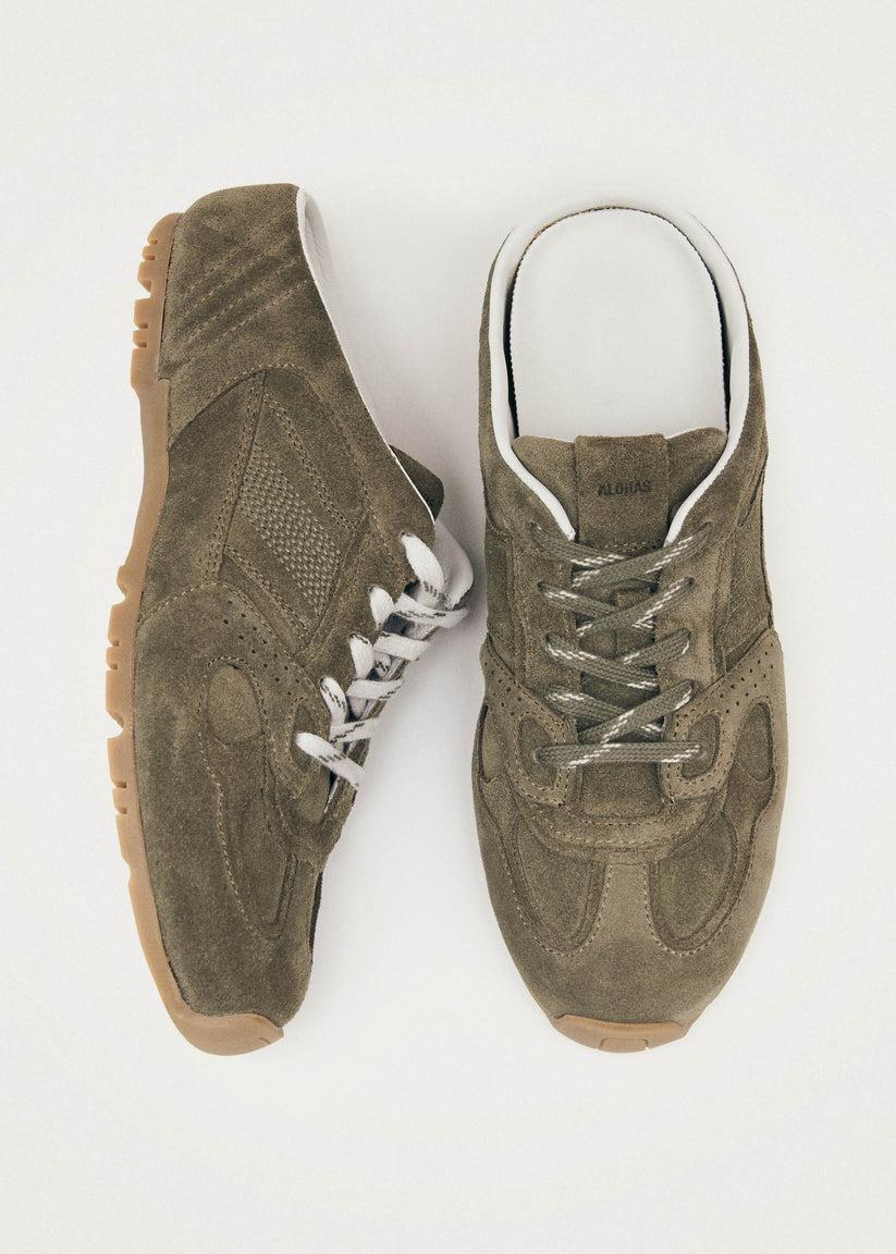 Alohas Tb.56 Mule Zapatillas de Cuero Color Caqui Outlet