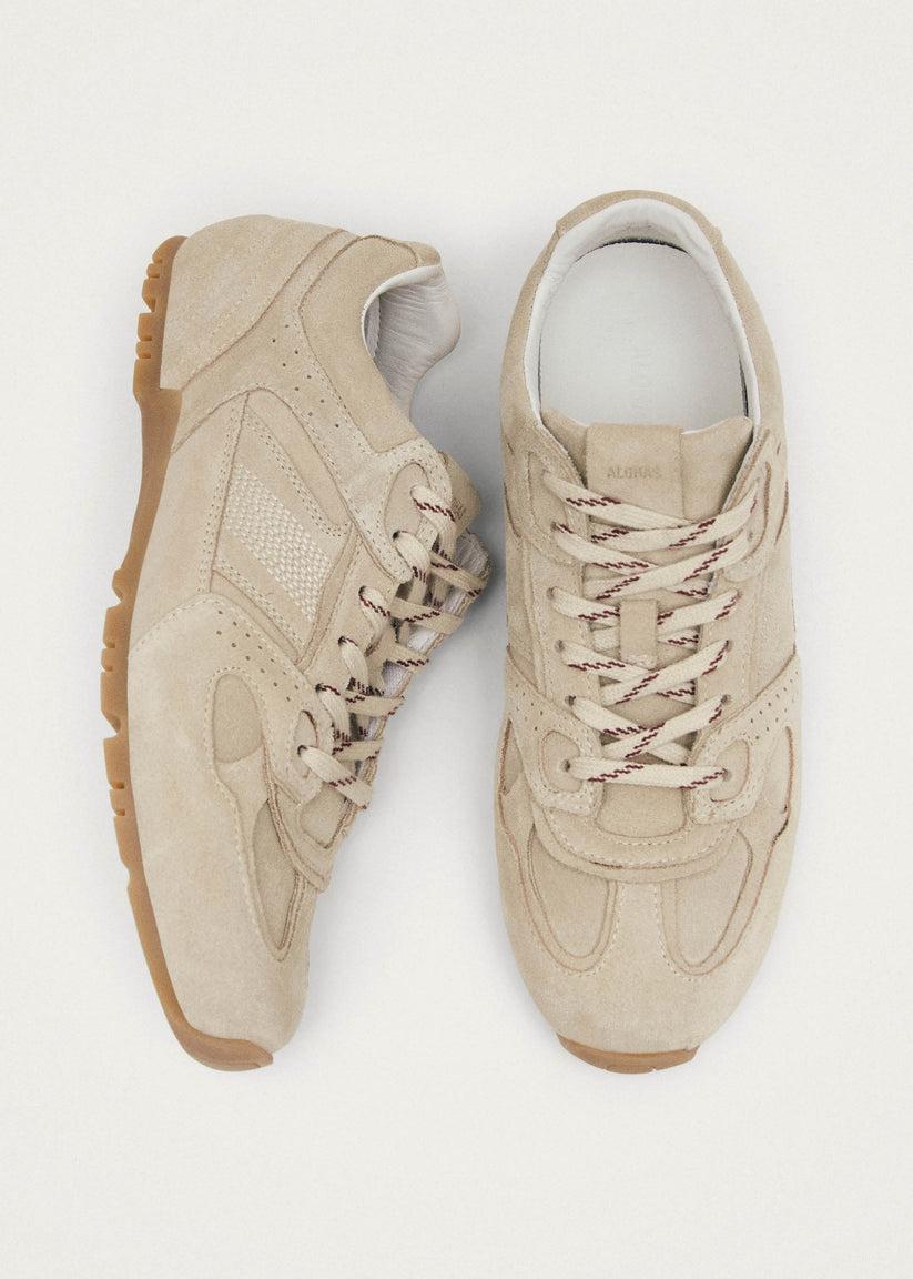Alohas Tb.56 Suede Zapatillas de Cuero Color Crema En oferta