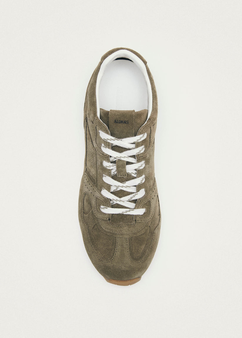 Alohas Tb.56 Suede Zapatillas de Cuero Verde Caqui Los más vendidos
