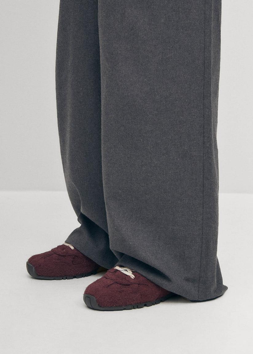Alohas Tb.56 Suede Fuzzy Zapatillas de Cuero Burdeos En oferta