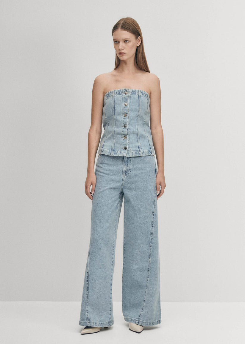 Alohas Magda Vaqueros Azules de Tiro Bajo Outlet