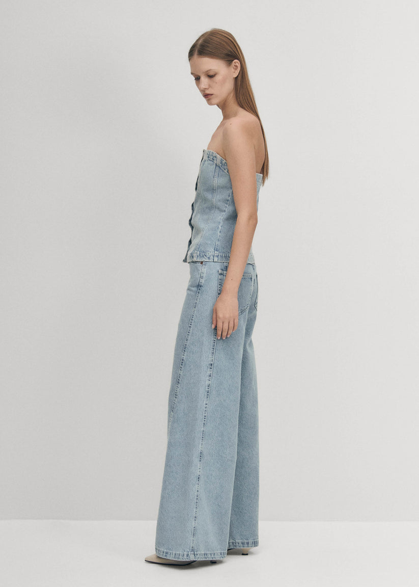 Alohas Troyes Top Vaquero Azul Venta caliente