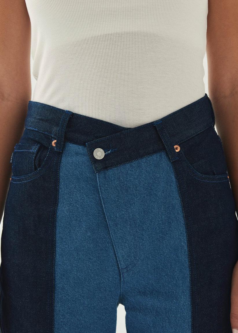 Alohas Kansas Bicolor Indigo Denim Trousers Los más vendidos
