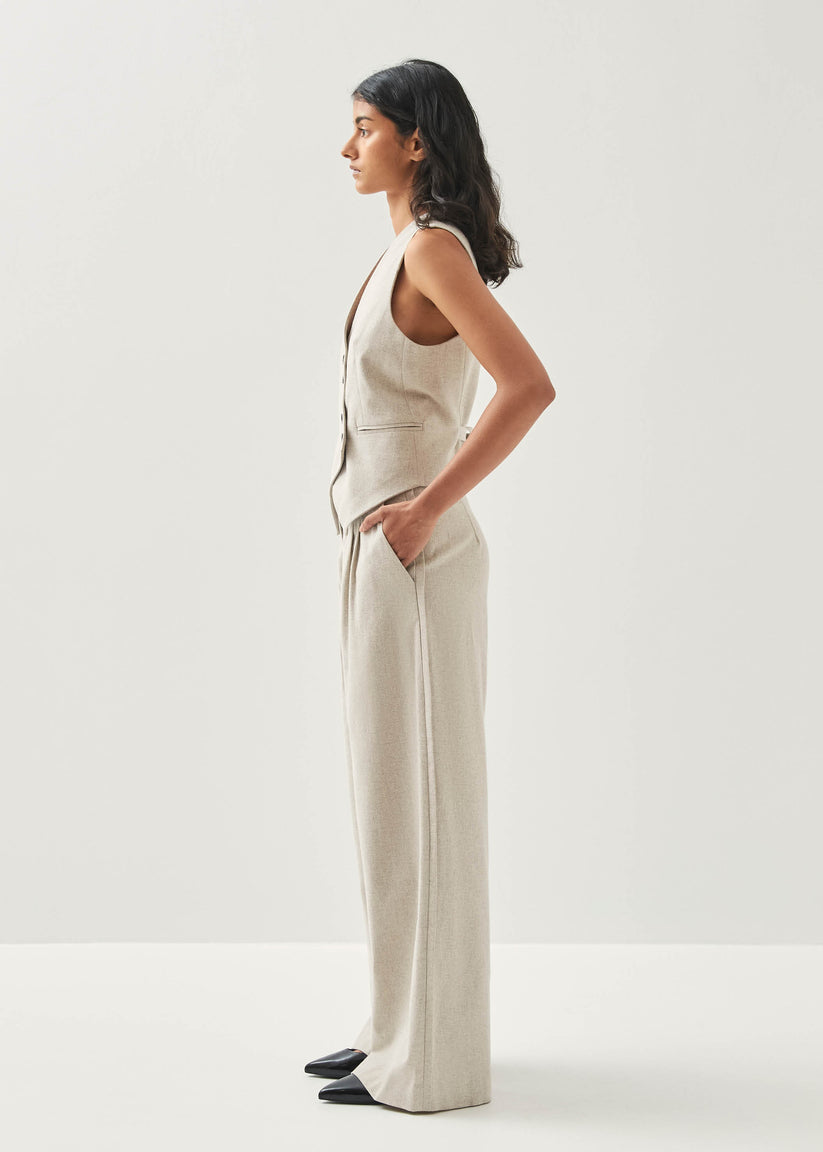 Alohas Meran Pantalones Color Crema Último día