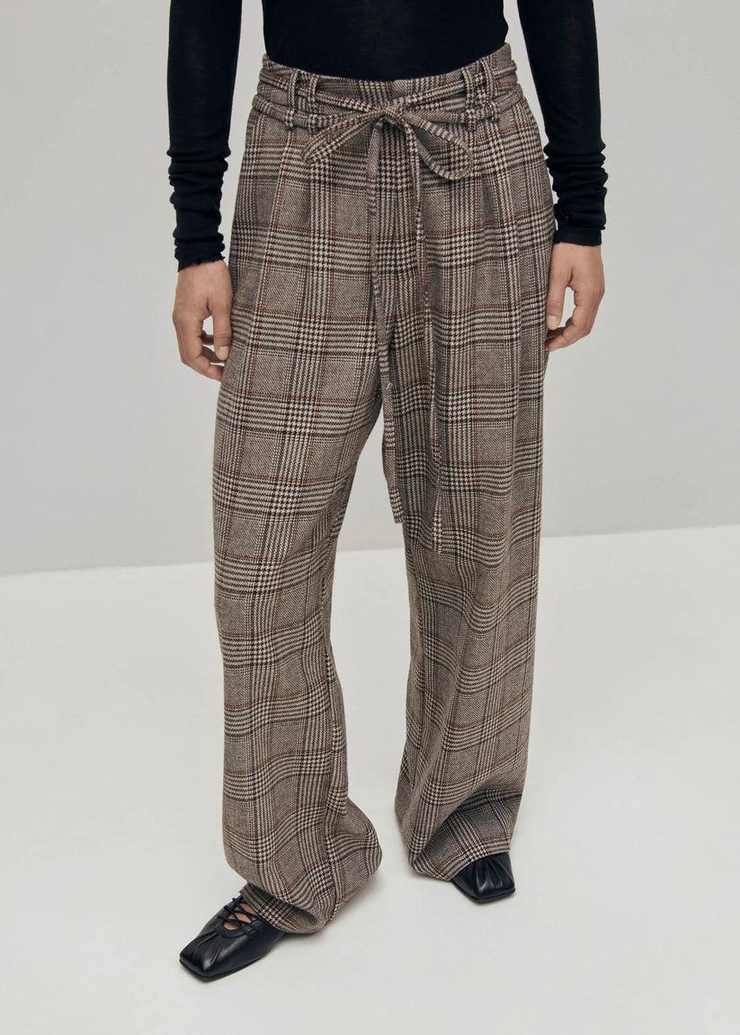 Alohas Kathy Pantalones a Cuadros Marrones Precio de fábrica