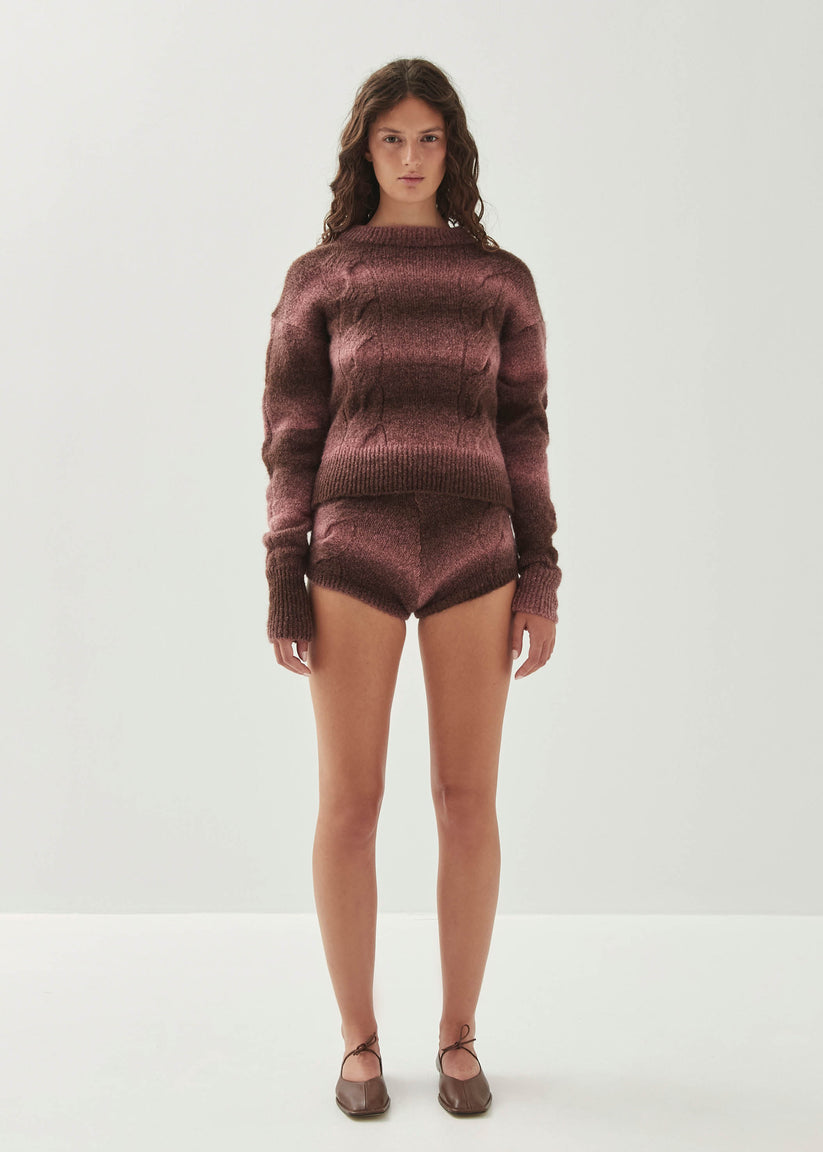 Alohas Aspen Jersey Rosa de Punto Promoción por tiempo limitado