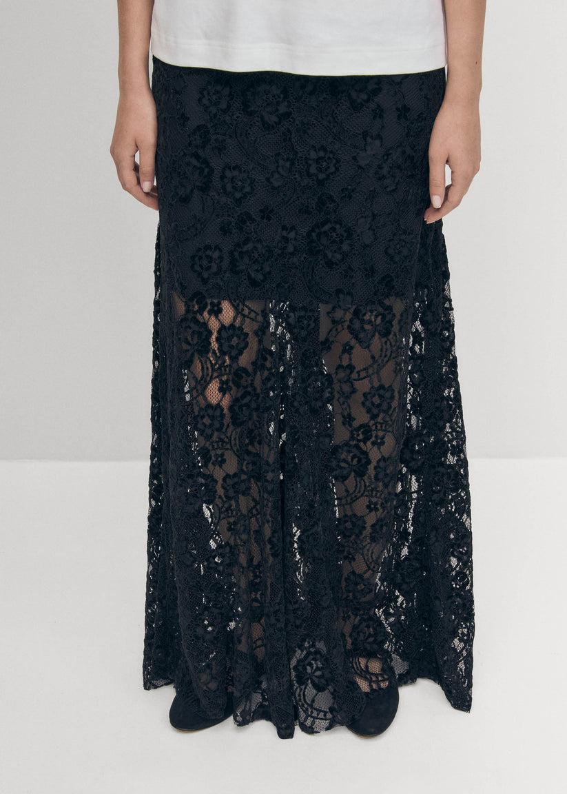 Alohas Bundi Falda Negra de Encaje Descuento por venta flash