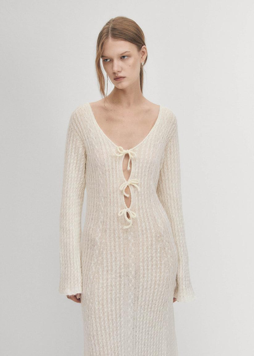 Alohas Triza Vestido Color Crema Ofertas de temporada