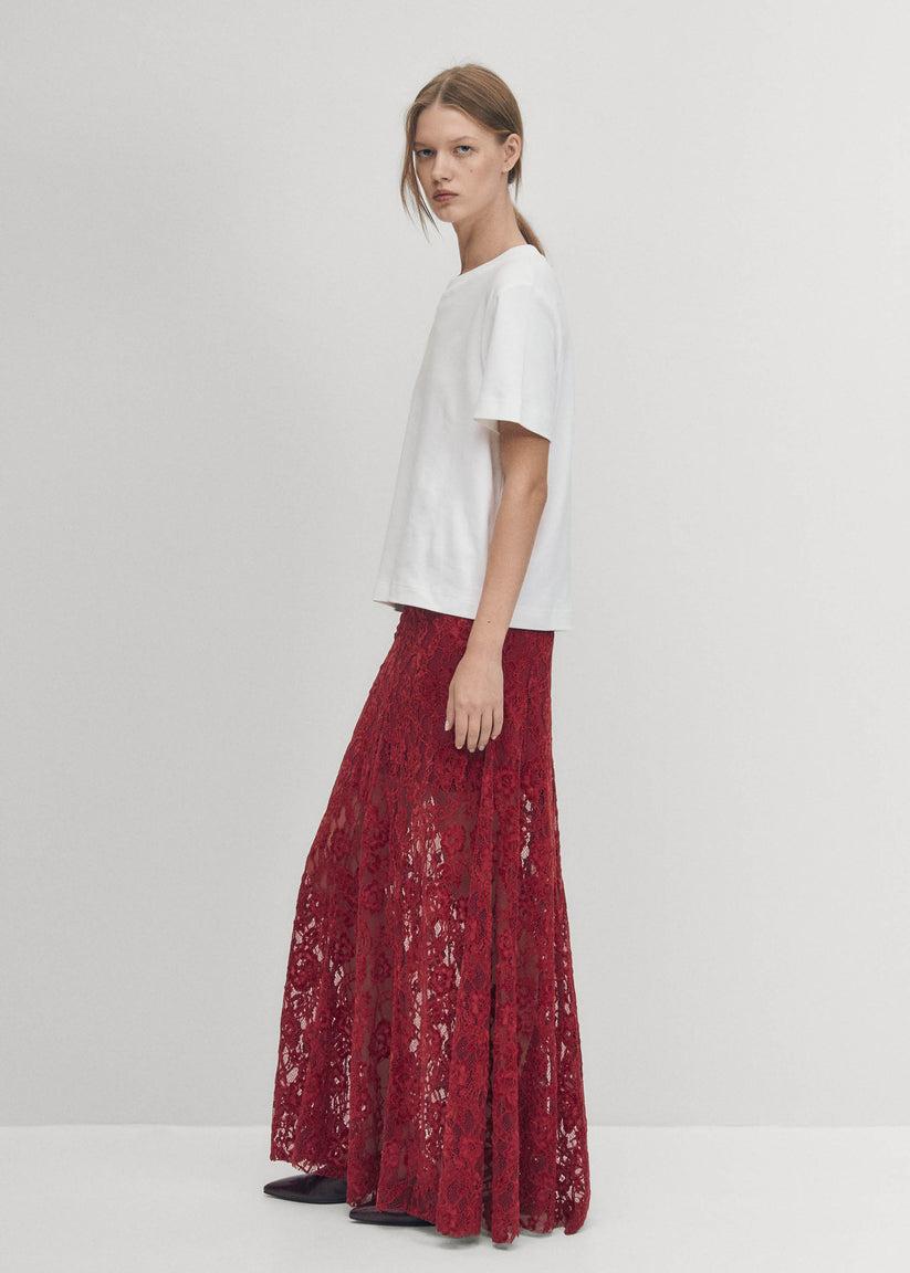 Alohas Falda Bundi de Encaje Color Vino Ofertas especiales
