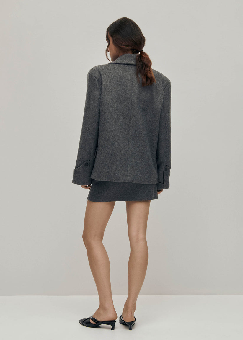 Alohas Mei Chaqueta de Lana Gris Descuento