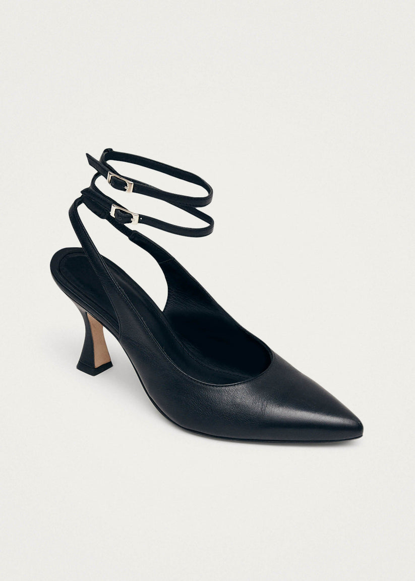 Alohas Louise Tacones Negros de Piel Descuento por venta flash