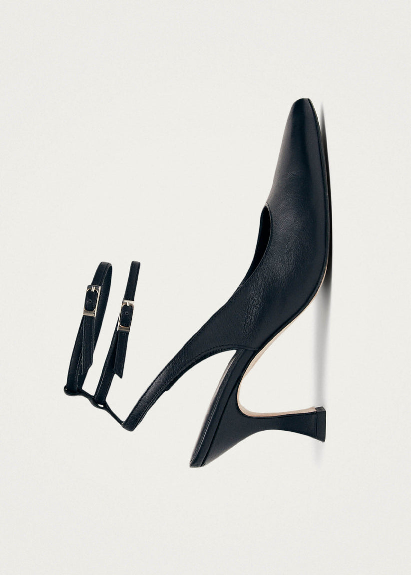 Alohas Louise Tacones Negros de Piel Descuento por venta flash