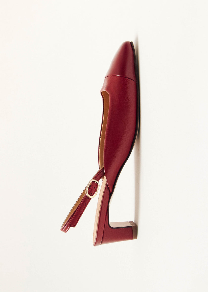 Alohas Lindy Bliss Tacones de Cuero Rojo Ofertas de temporada