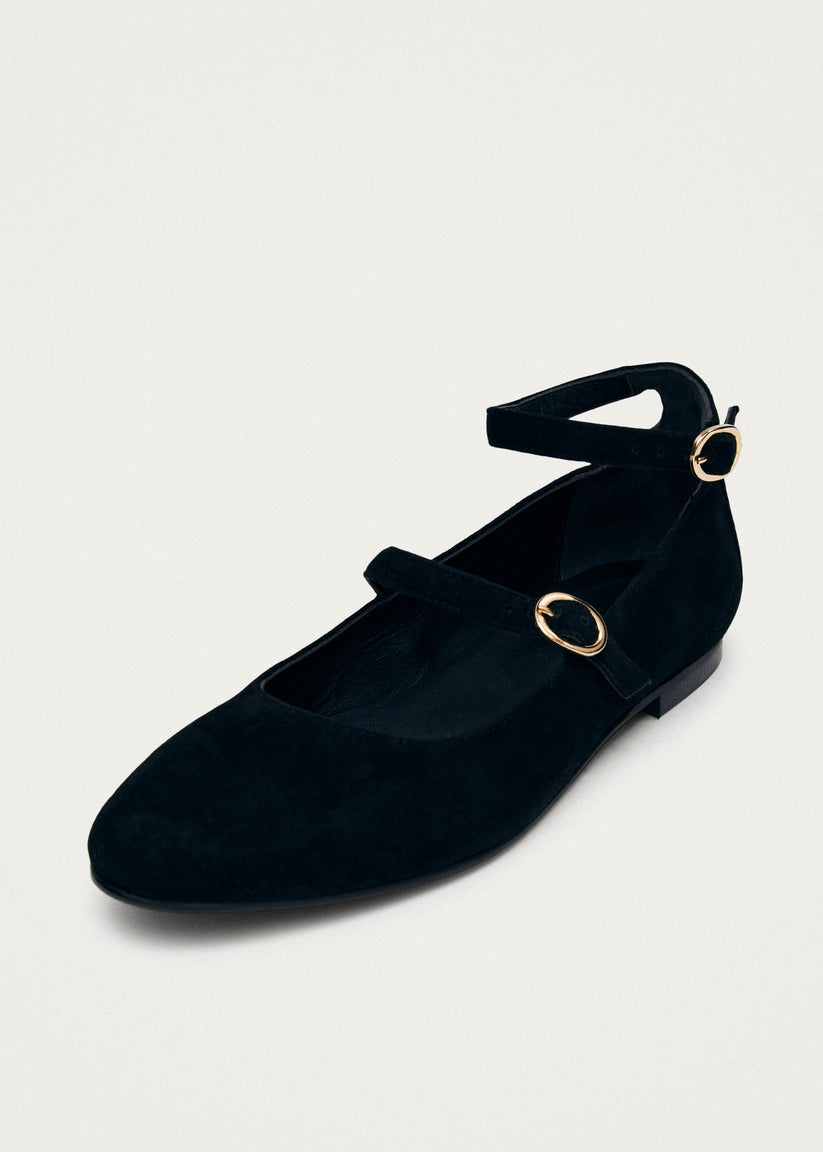 Alohas Evelyn Bailarinas Mary-Jane de Ante Negro Ofertas especiales