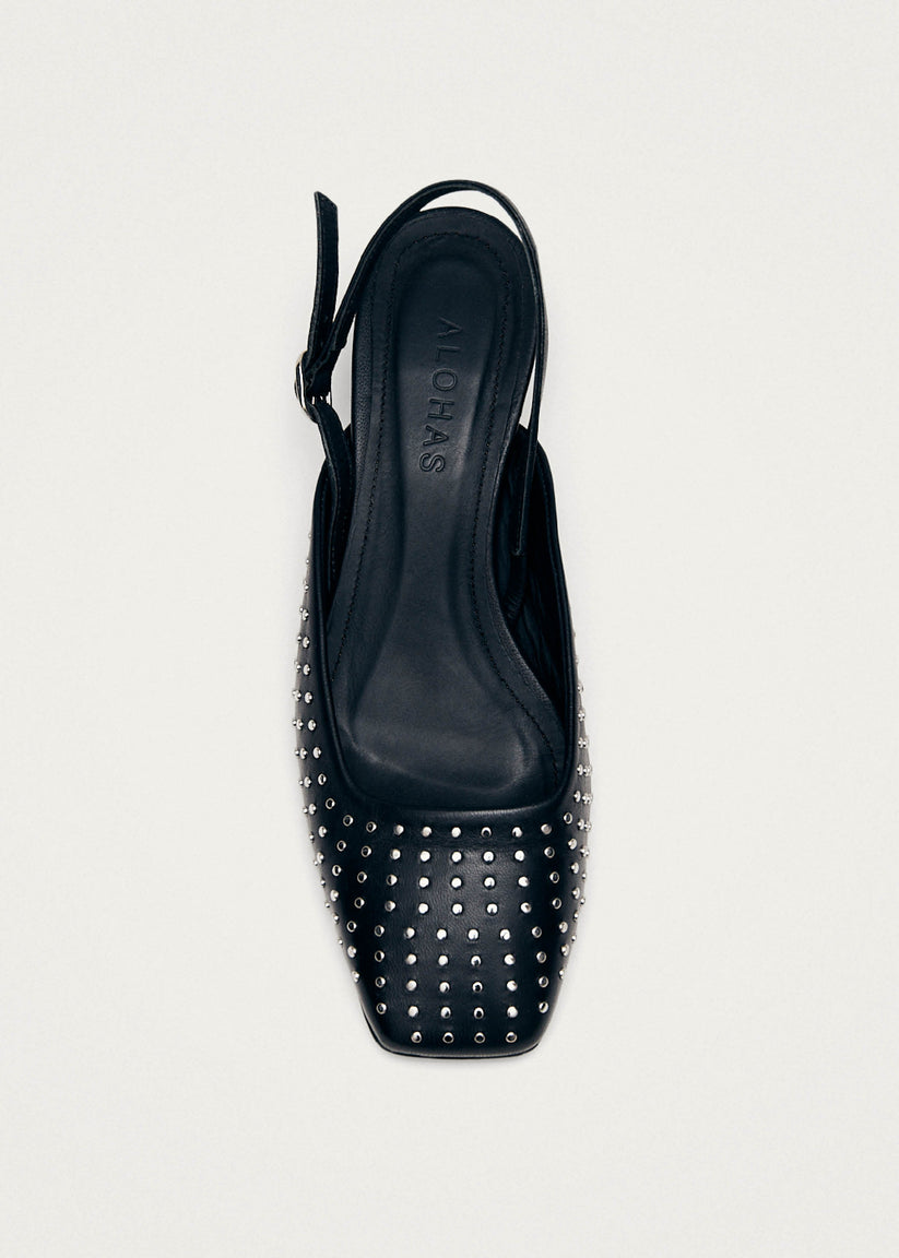 Alohas Lindy Tacones de cuero negro Grandes ahorros