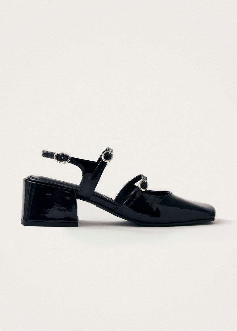 Alohas Withnee Onix Tacones de Cuero Negro 2025