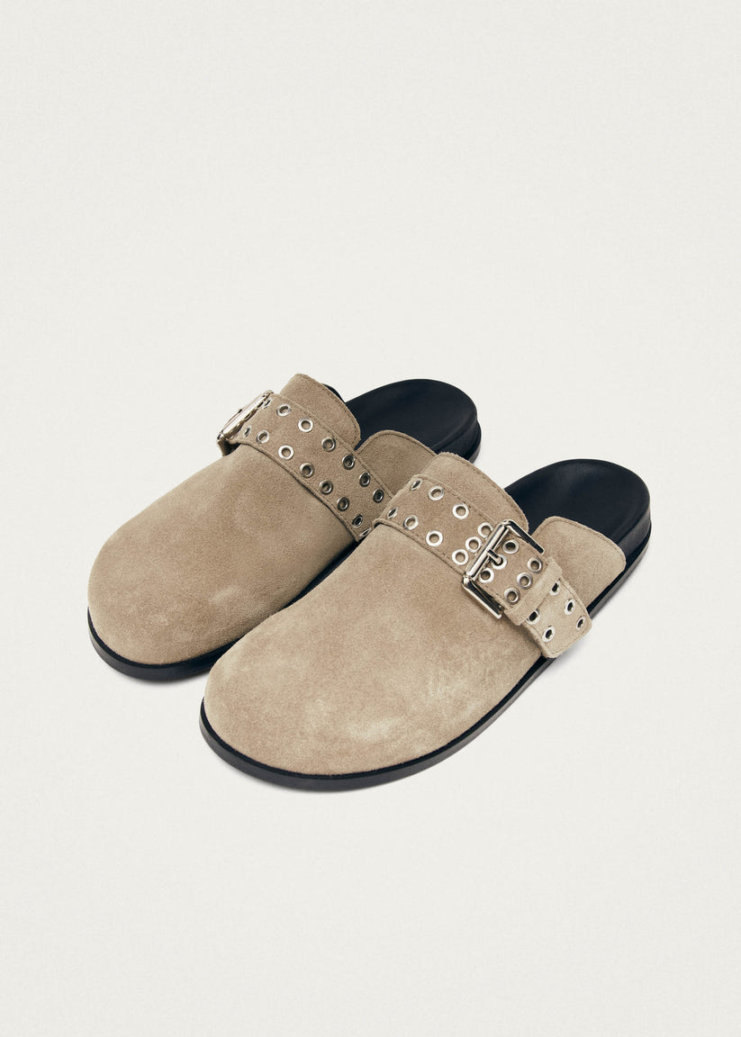 Alohas Halia Zuecos de Cuero Beige En línea