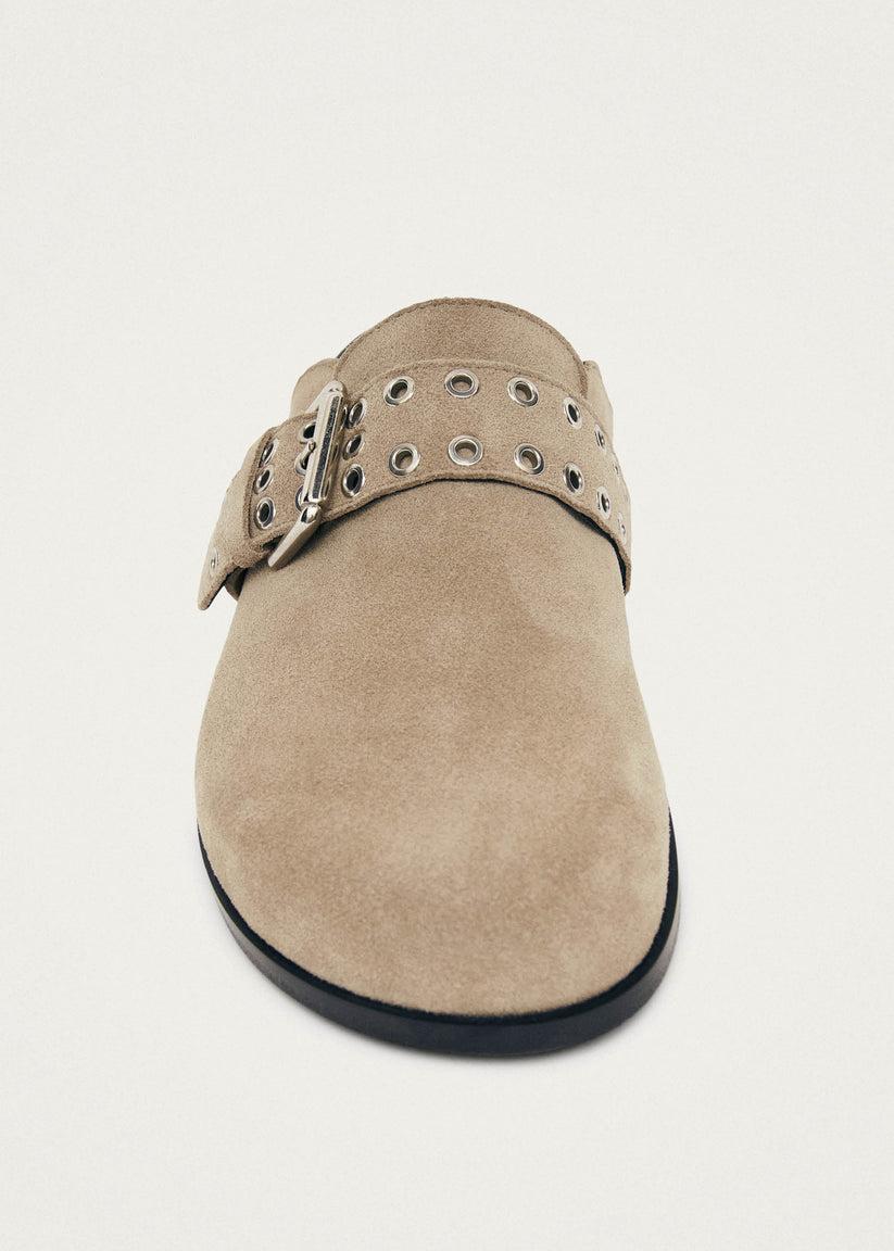 Alohas Halia Zuecos de Cuero Beige En línea