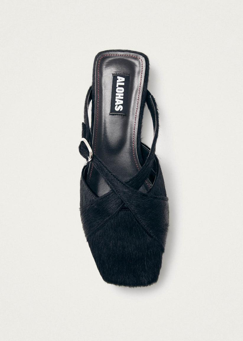 Alohas Adria Soft Mules de Cuero Negro Los más vendidos