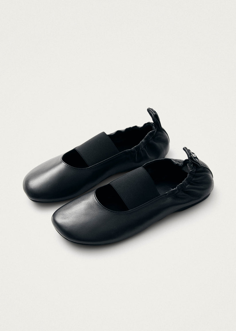Alohas Sutton Bailarinas de Cuero Negro Rebajas online