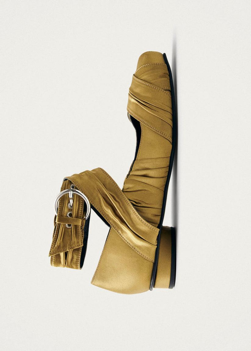 Alohas Volant Silky Bailarinas Color Dorado Oscuro Rebajas top