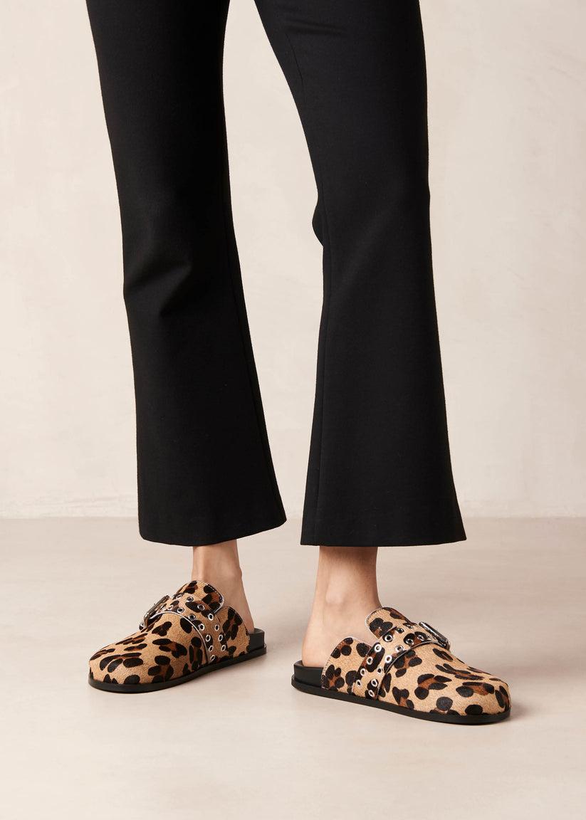 Alohas Halia Zuecos de Cuero Efecto Leopardo COMPRAR AHORA