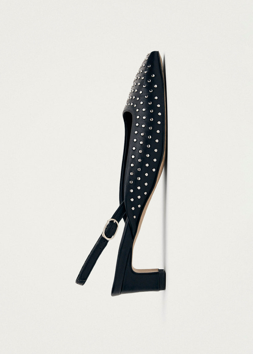 Alohas Lindy Tacones de cuero negro Solo hoy