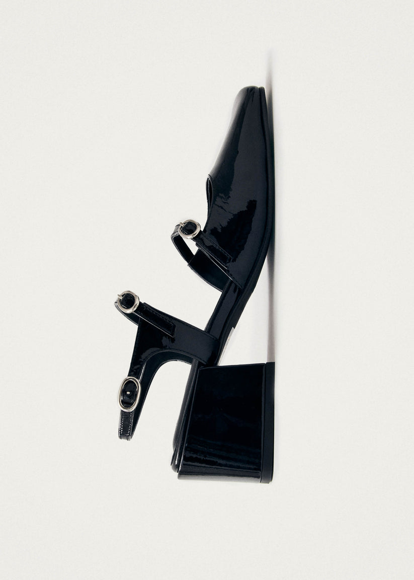 Alohas Withnee Onix Tacones de Cuero Negro Superdescuento