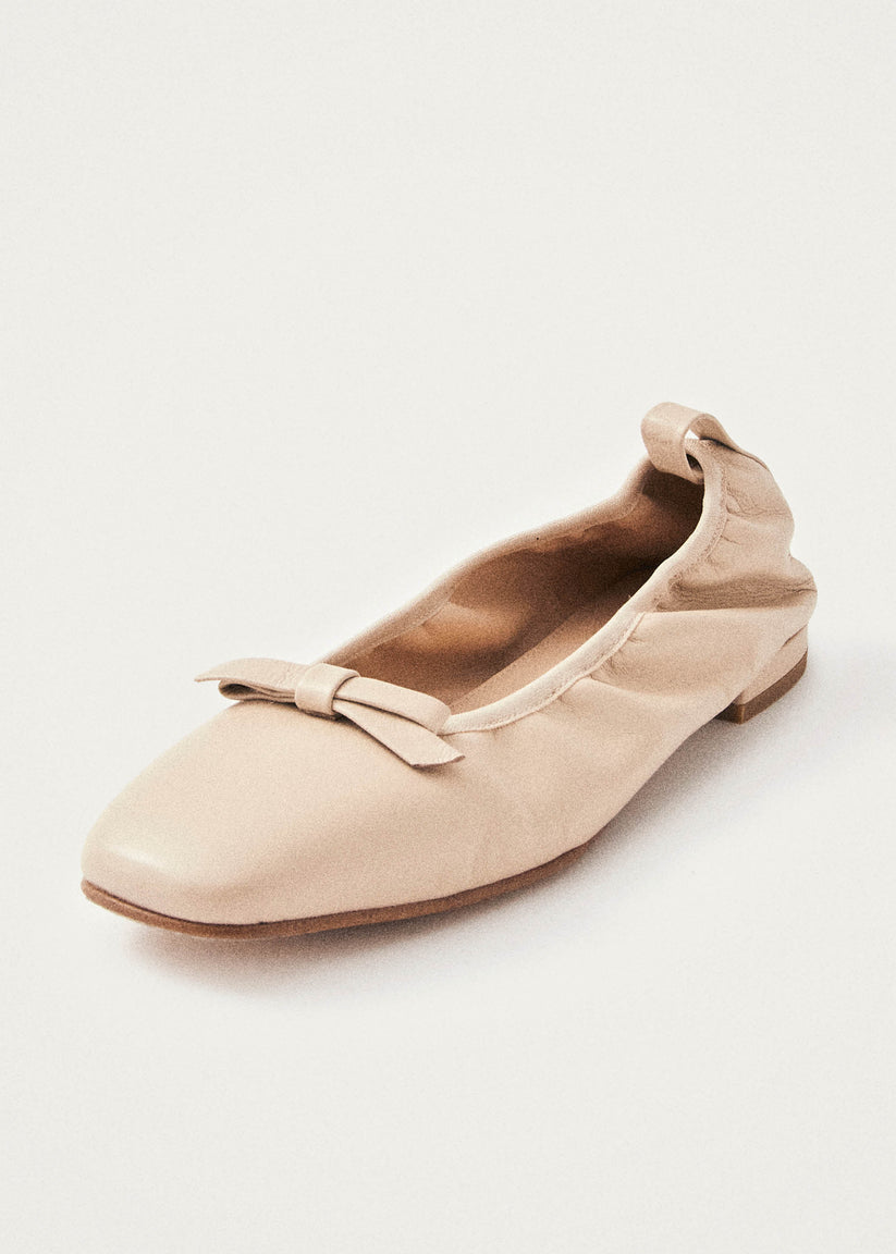 Alohas Freya Bailarinas de Piel Color Crema Envío internacional gratuito