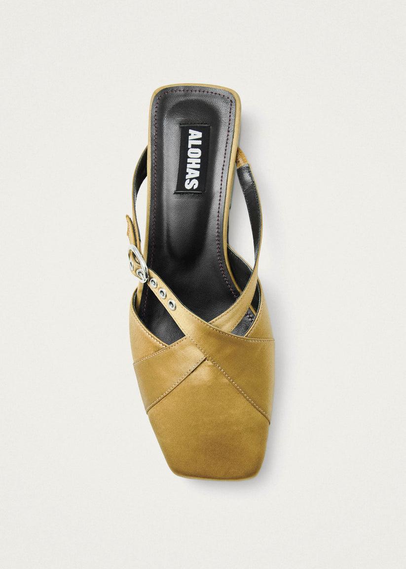 Alohas Adria Silky Mules Dorados Descuento por venta flash
