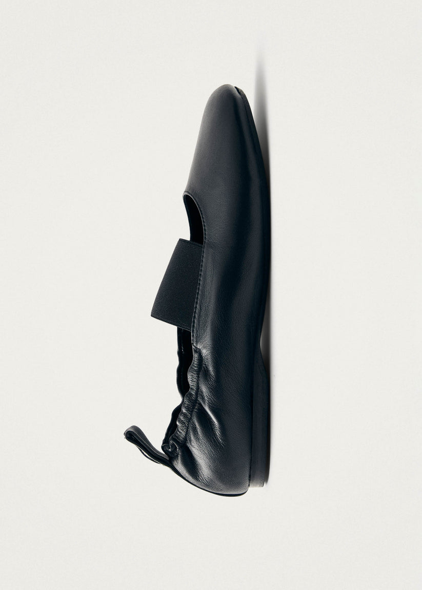 Alohas Sutton Bailarinas de Cuero Negro Precio ultrabajo