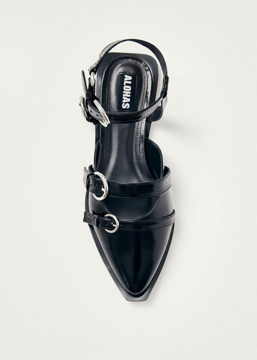 Alohas Thalara Onix Bailarinas de Cuero Negro Outlet