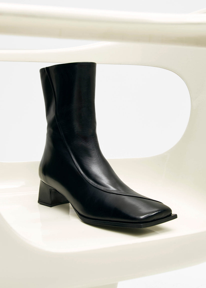 Alohas Chantal Botines de Cuero Negro Venta caliente