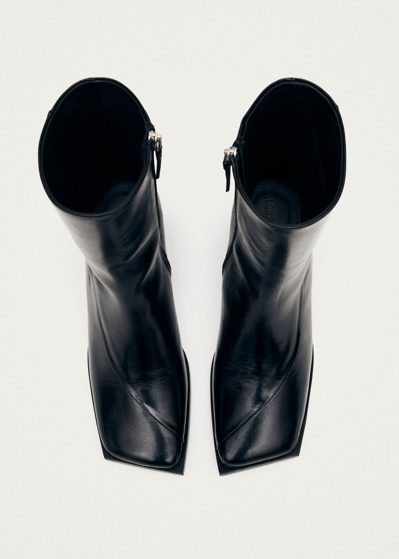 Alohas Chantal Botines de Cuero Negro Venta caliente