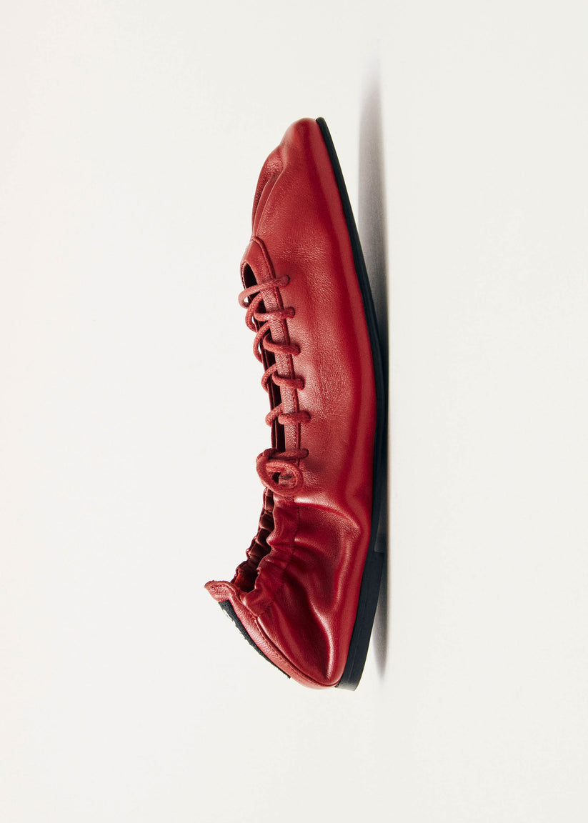 Alohas Aureline Bailarinas de Cuero Rojo Mejor oferta