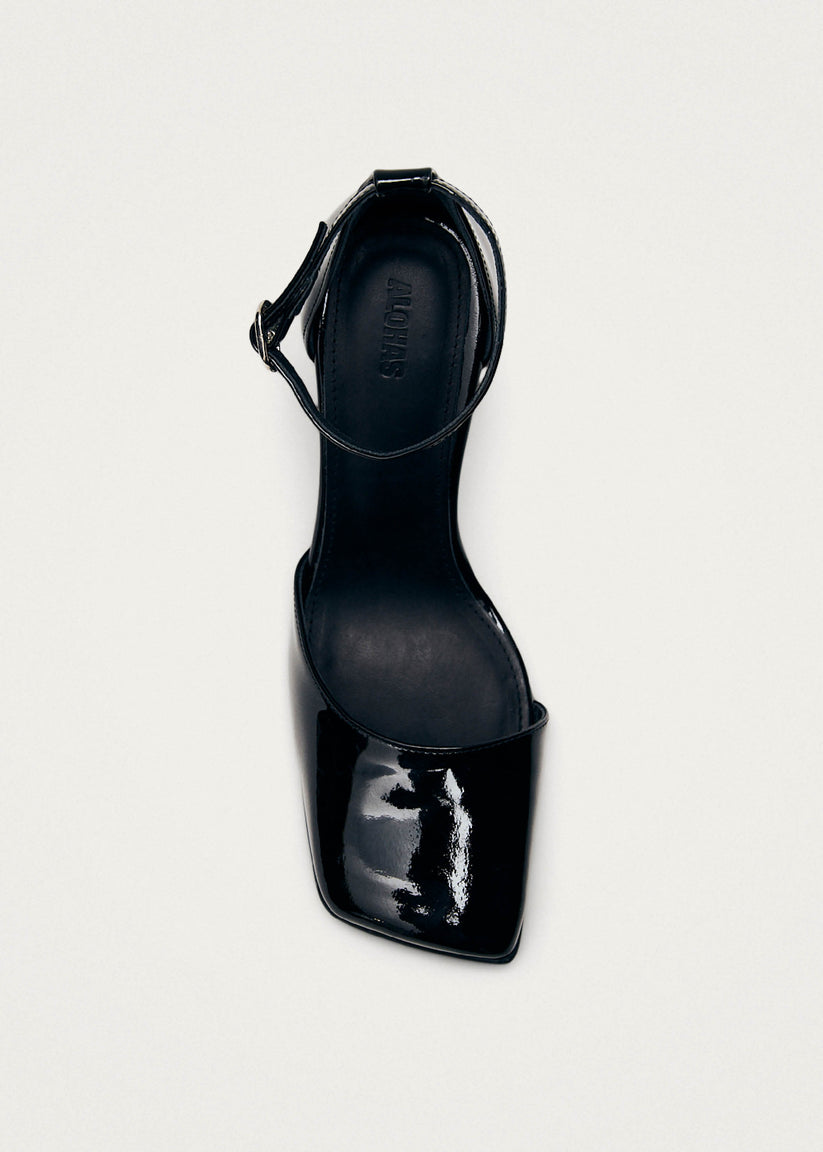 Alohas Liebe Onix Tacones de Cuero Negro ÚLTIMAS EDICIONES