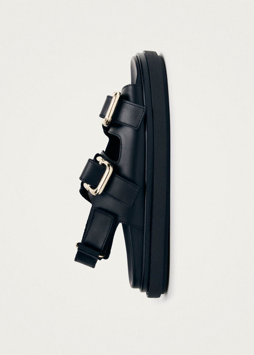 Alohas Harper Sandalias Negras de Piel Grandes descuentos