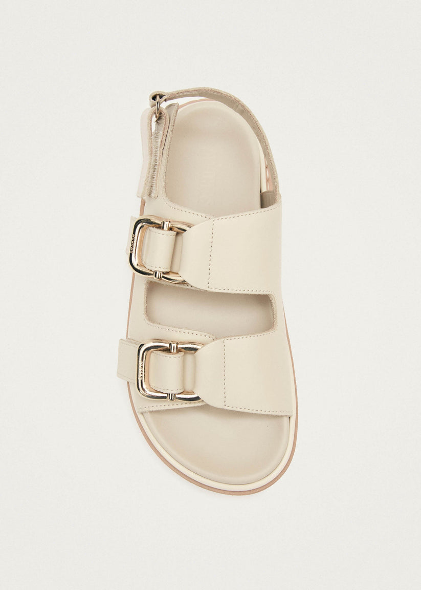 Alohas Harper Sandalias de Piel Blanco Crema Liquidación