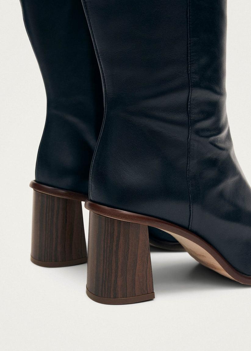 Alohas East Botas Negras de Piel Tienda de fábrica