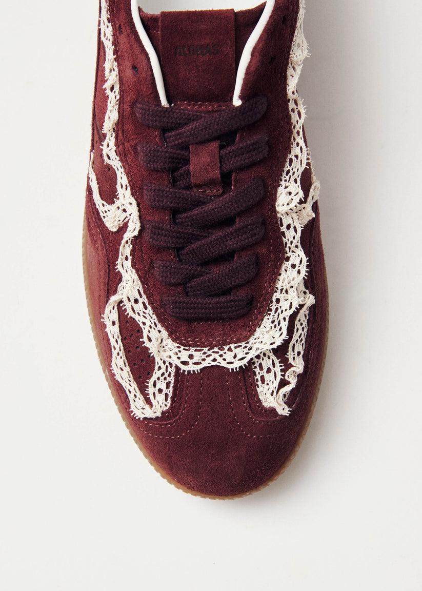 Alohas Tb.490 Crochet Zapatillas de Cuero Burdeos Descuentos del mes
