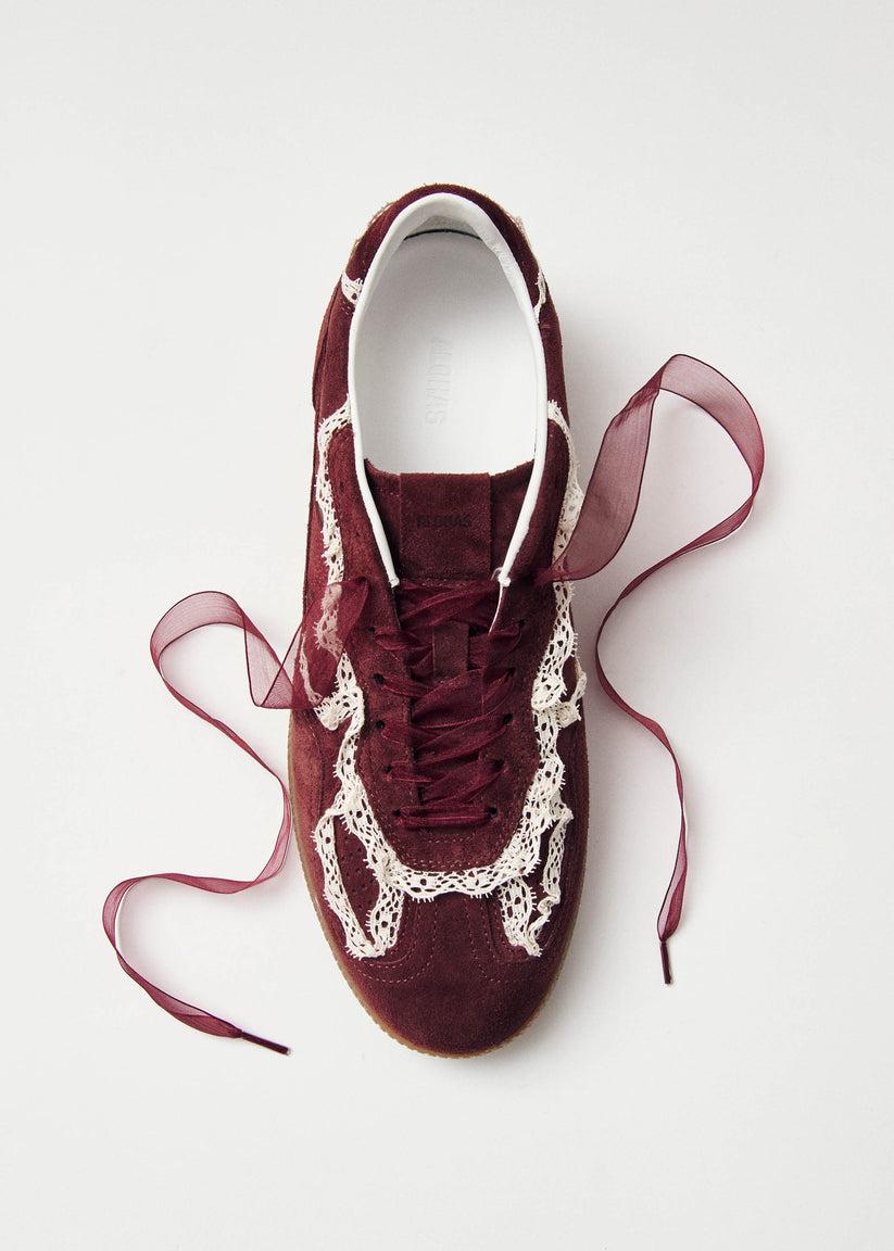 Alohas Tb.490 Crochet Zapatillas de Cuero Burdeos Descuentos del mes