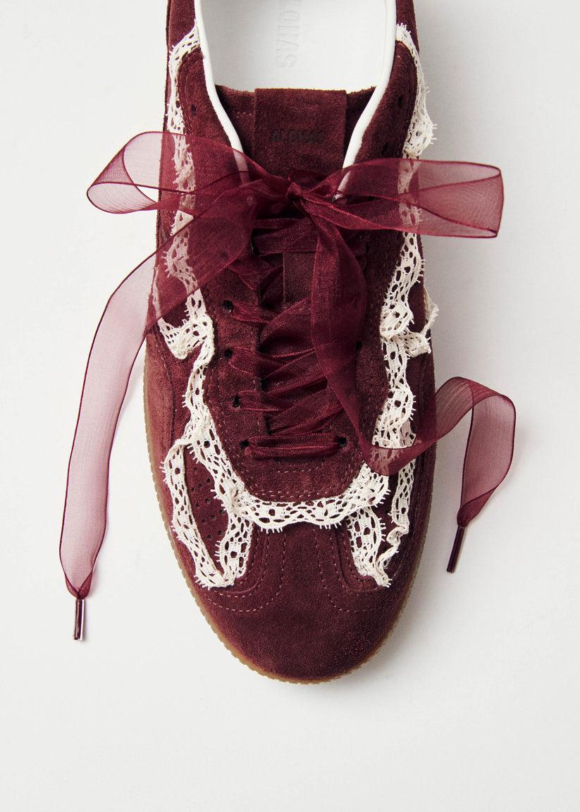 Alohas Tb.490 Crochet Zapatillas de Cuero Burdeos Descuentos del mes