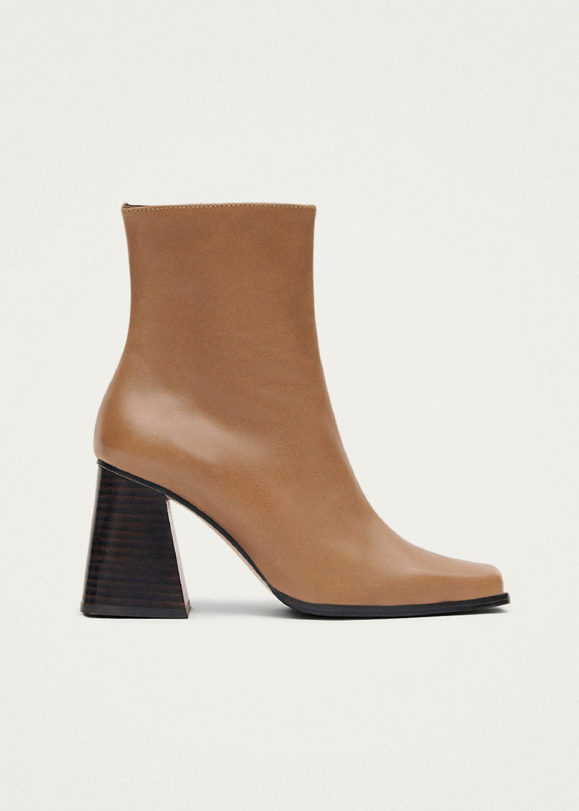 Alohas South Bicolor Botas de Piel Marrón y Beige Última moda
