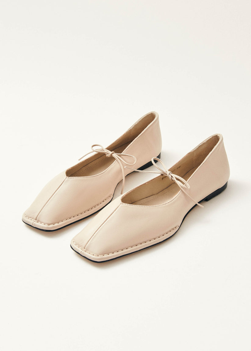 Alohas Sway Bailarinas de Cuero Color Crema Grandes ahorros