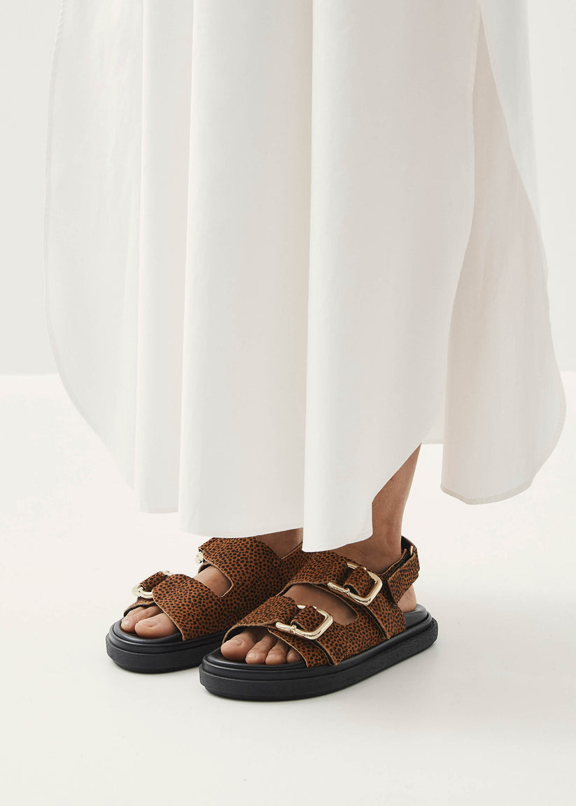 Alohas Harper Soft Tan Leather Sandals Precio ultrabajo