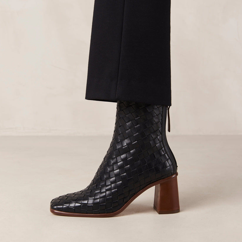 Alohas West Braided Botas Negras de Piel Rebajas