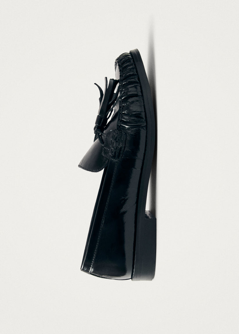 Alohas Marietta Onix Mocasines de Cuero Negro En oferta