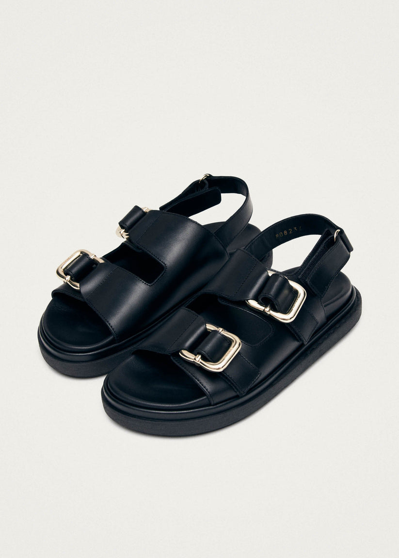 Alohas Harper Sandalias Negras de Piel Gran oferta