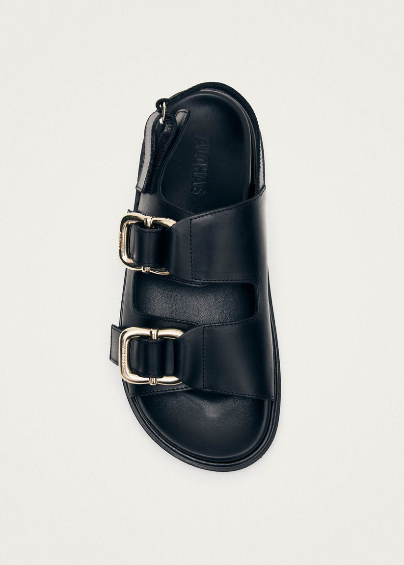 Alohas Harper Sandalias Negras de Piel Gran oferta