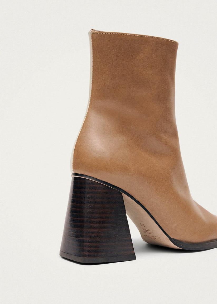 Alohas South Bicolor Botas de Piel Marrón y Beige Rebajas top